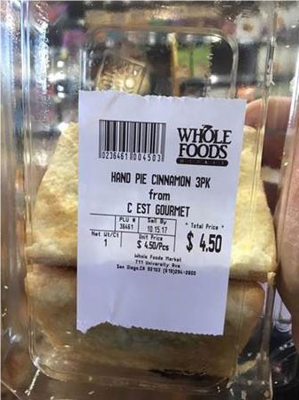 Allergy Alert Issued In 13 Whole Foods Market Stores for Undeclared Egg in Apple Cinnamon Hand Pies